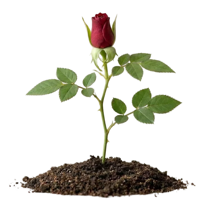 The rose in bud