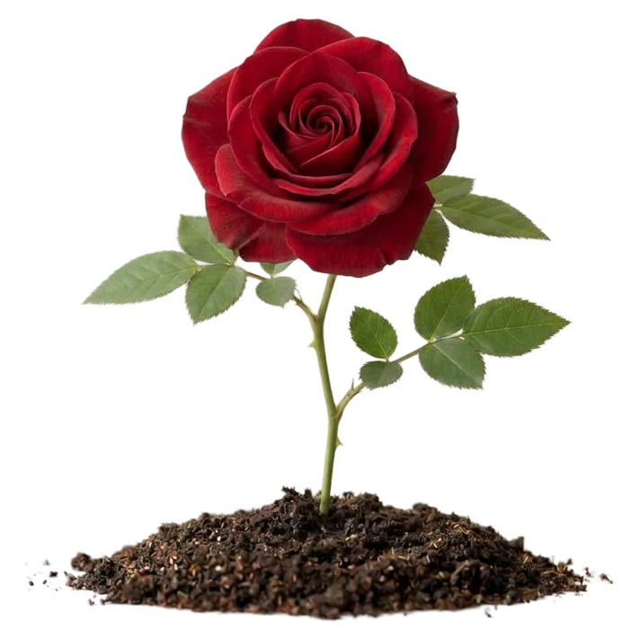 The rose in full bloom