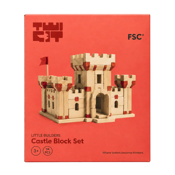 The front of the red Castle Block Set box.