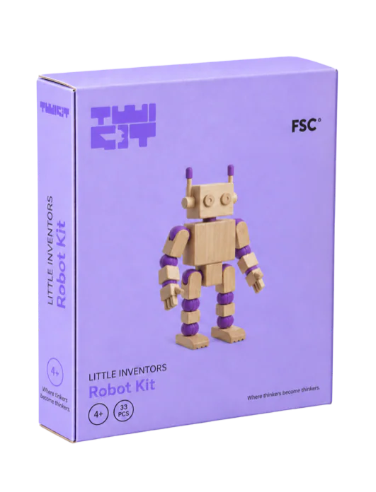 A purple Robot Kit box.