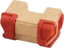 A small wooden clamp piece.