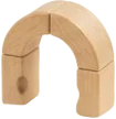 A curved wooden block.